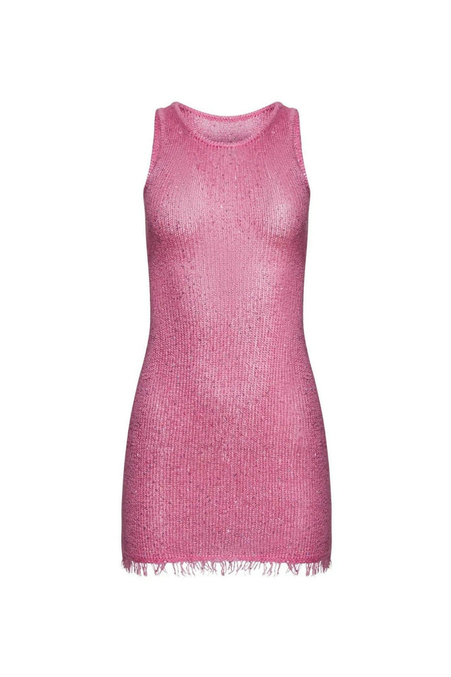 Asta Resort Natalia Mini Dress in Azaelia Sequin Pink - 8 / Pink - Dresses