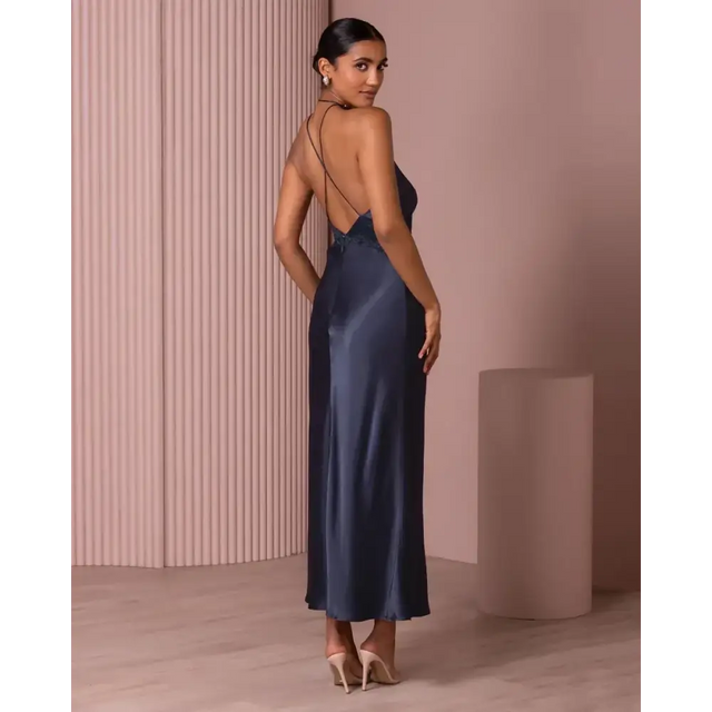 Azzurielle Milena Dress Navy Blue Size 12 - 12 / Navy - Dresses