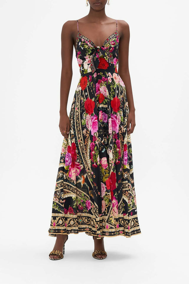 Camilla Reservation For Love Long Dress W/ Tie Front