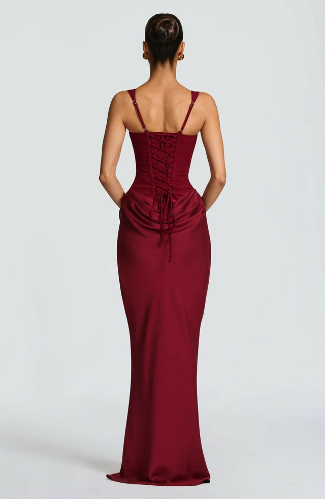 Babyboo Cornelia Maxi Dress - Burgundy - Dresses