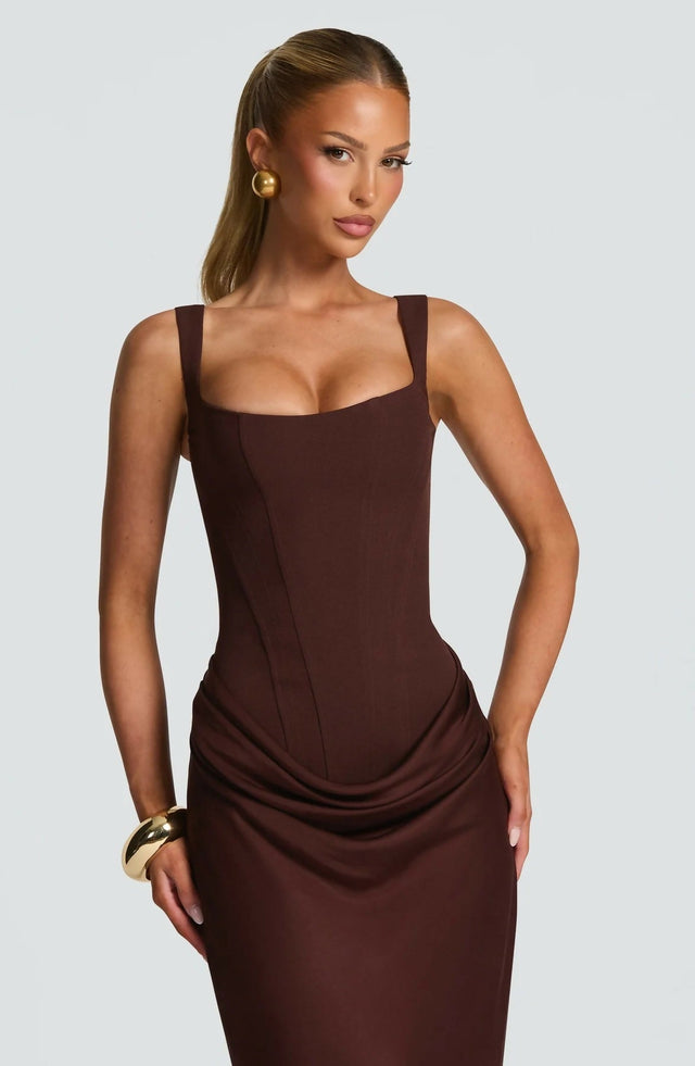 BabyBoo Cornelia Maxi Dress - Plum Brown - Dresses