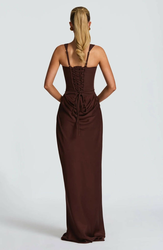 BabyBoo Cornelia Maxi Dress - Plum Brown - Dresses