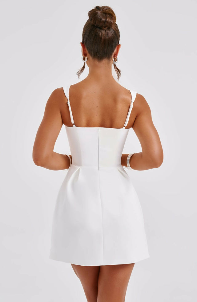 Babyboo Janiya Mini Dress in Ivory - 8 / White - Dresses