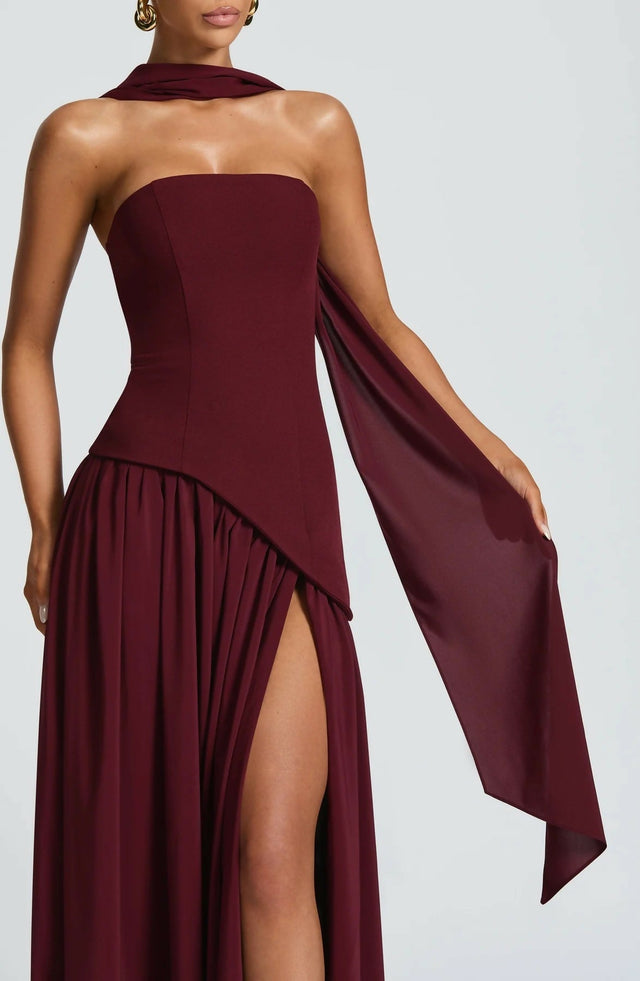 Babyboo Maliyah Maxi Dress - Cherry Lacquer - 8 / Red - Dresses