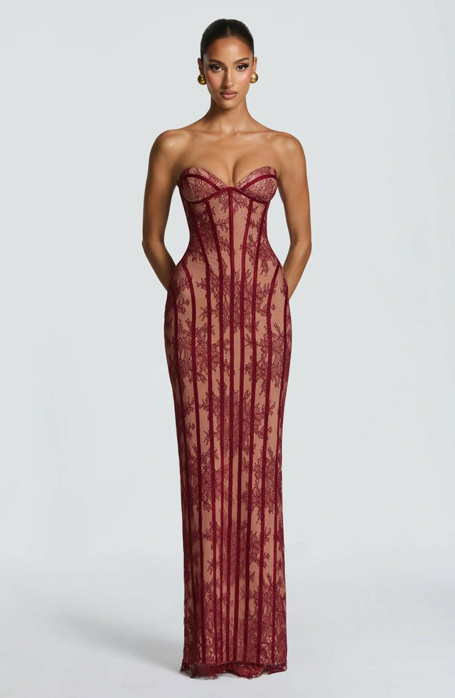 BabyBoo Sian Maxi Dress - Burgundy - Dresses