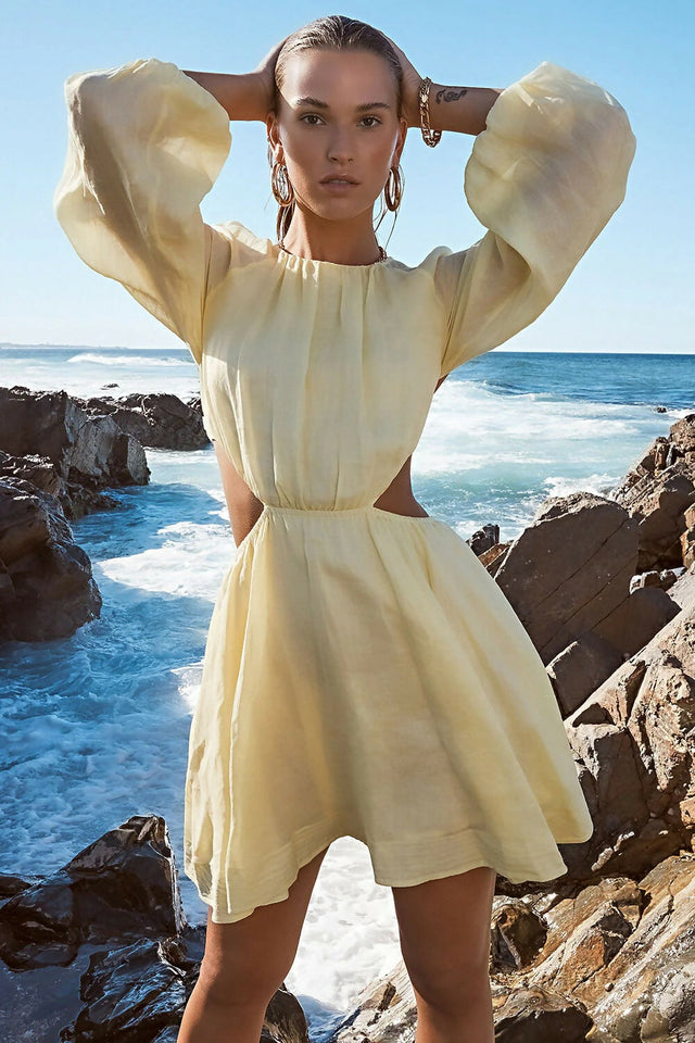 Bardot Margot Dress - 10 / Yellow - Dresses