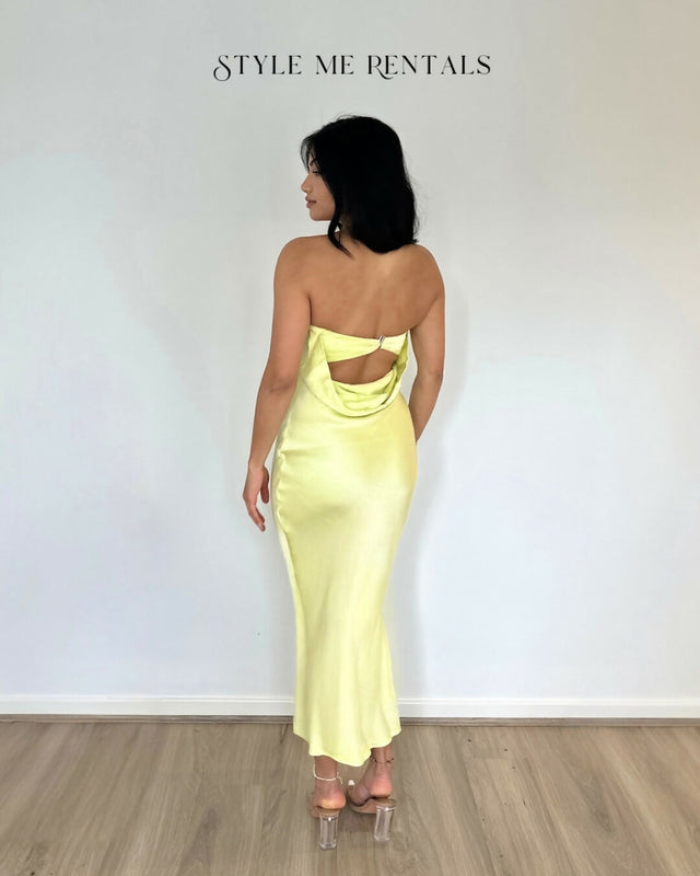 Bec and Bridge Citrus Sweetie Strapless Dress Citrus Size 8 - 8 / Yellow - Dresses