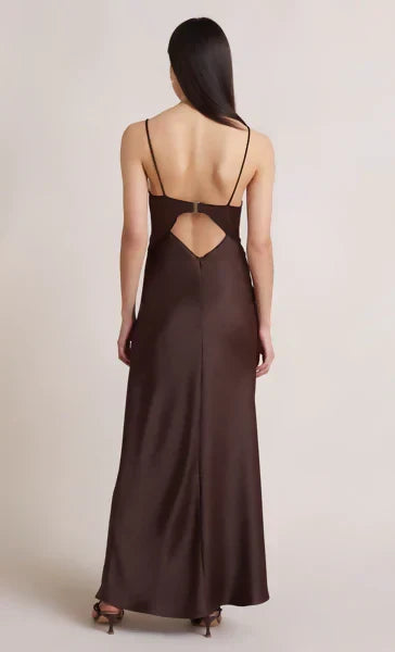 Bec and Bridge Hazel Maxi Dress Chocolate Brown Print Size 8 - 8 / Brown - Dresses