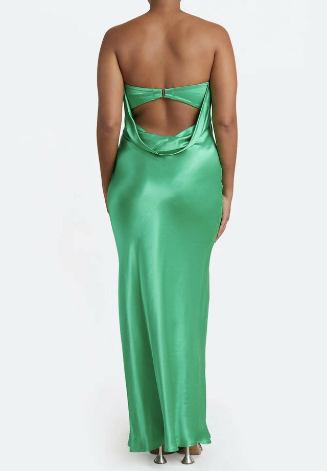 Bec And Bridge Moondance Silk Maxi Dress in Green - 6 / Green - Dresses