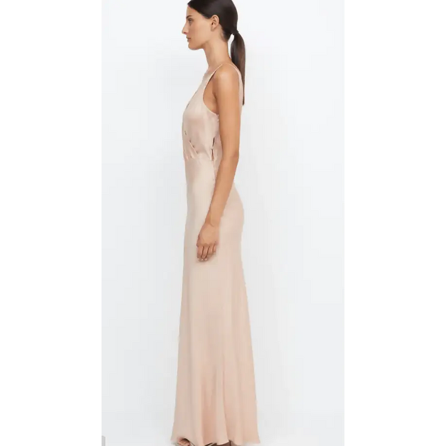 Bec & Bridge Adore V Maxi Dress in Rose Gold - 8 / Gold - Dresses