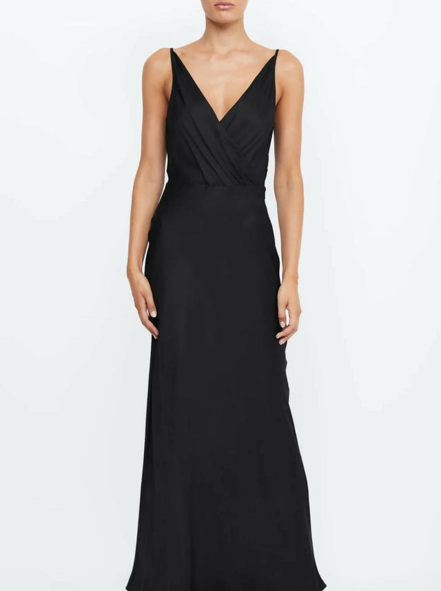 Bec & Bridge Adore V Maxi Dress Size 8 - 8 / Black - Dresses
