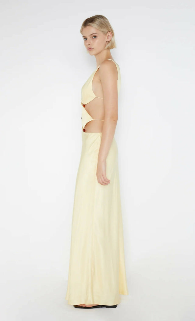 Bec + Bridge Agathe Diamond Dress - 8 / Yellow - Dresses