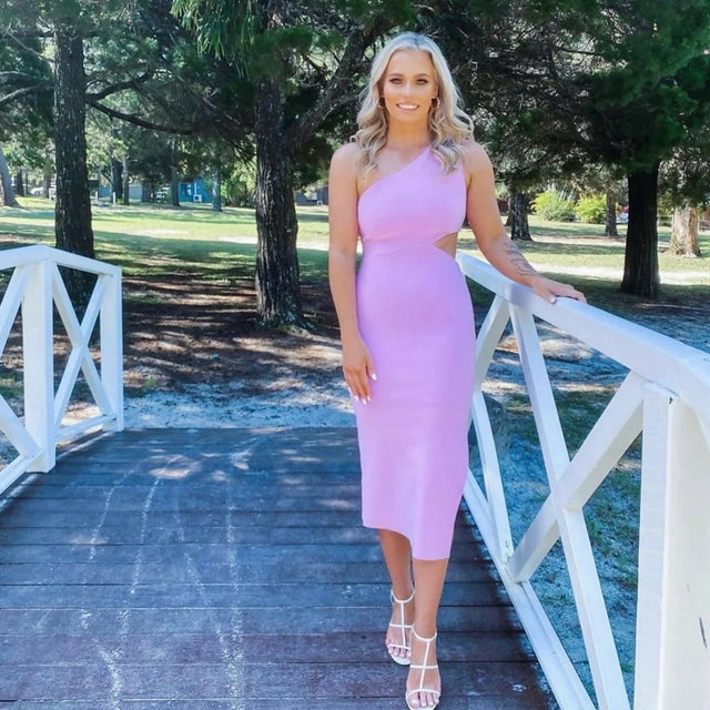 Bec & Bridge Alessandra Asymmetrical Dress - 10 / Purple - Dresses