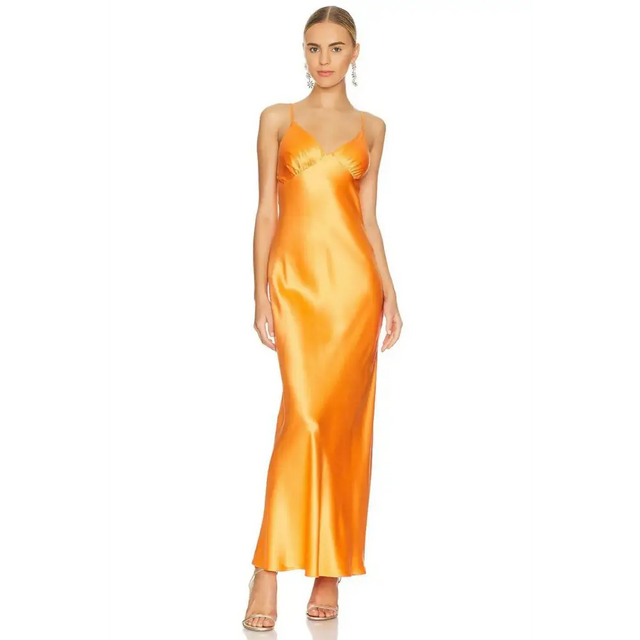 Bec & Bridge Amber V Maxi Dress - 6 / Orange - Dresses