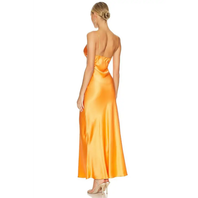 Bec & Bridge Amber V Maxi Dress - 6 / Orange - Dresses