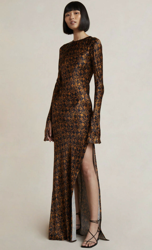 Bec & Bridge Checkmate Long Sleeve Maxi Dress - Dresses