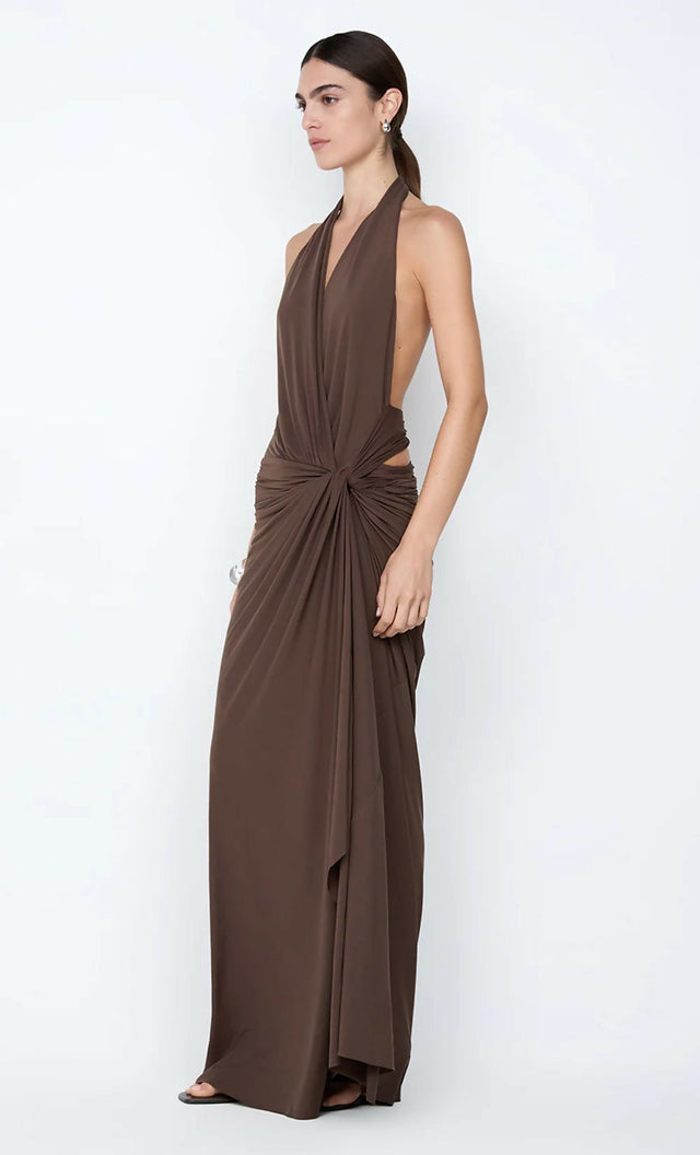 Bec & Bridge Clementine Twist Dress - 8 / Brown - Dresses