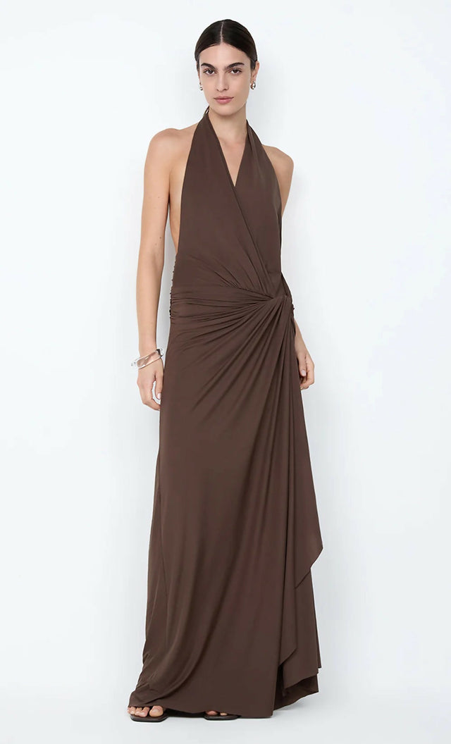 Bec & Bridge Clementine Twist Dress - 8 / Brown - Dresses