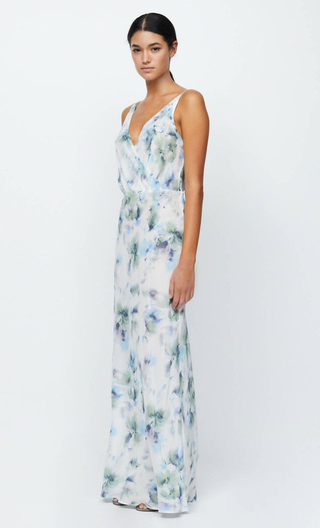 Bec & Bridge - Bec & Bridge Corrine V Maxi in Watercolour Floral Size
