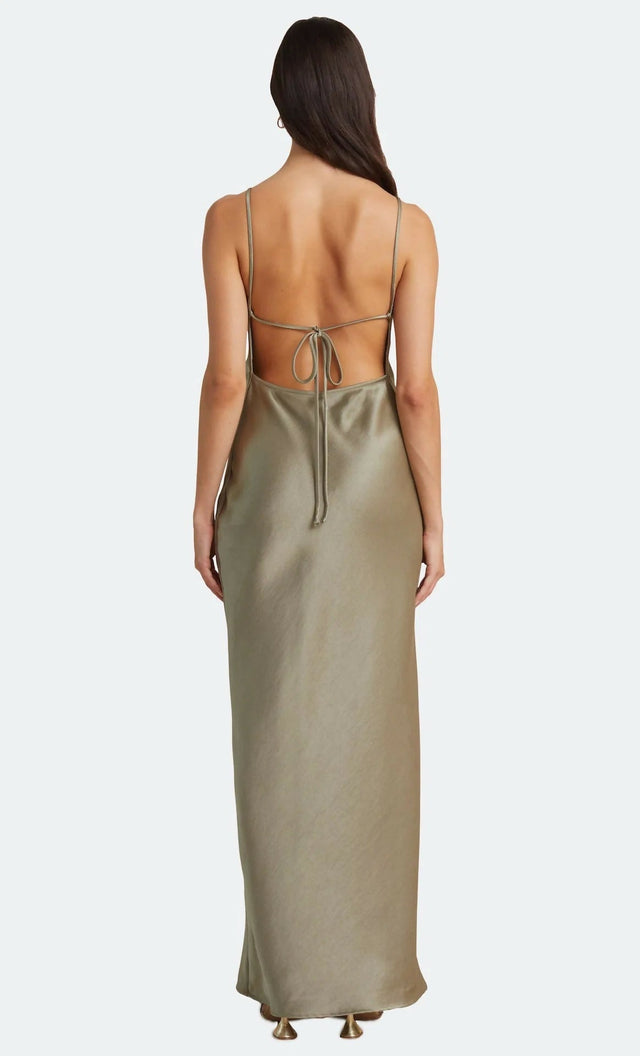Bec & Bridge Dreamer Tie Dress Sage Green Size S / AU 8 - 8 / Green - Dresses