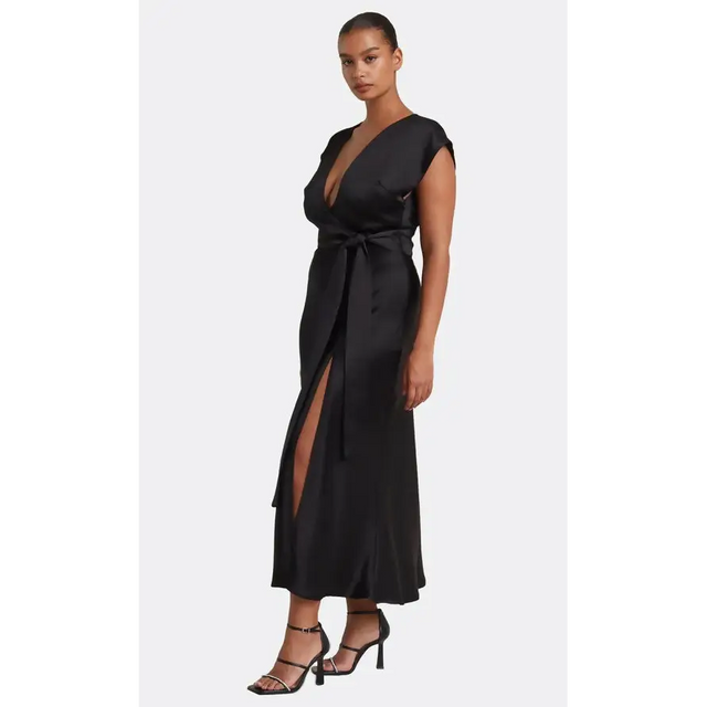 Bec & Bridge Dreamer Wrap Dress - Ivory / Black - Dresses