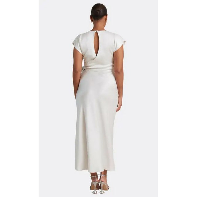 Bec & Bridge Dreamer Wrap Dress - Ivory / Black - Dresses