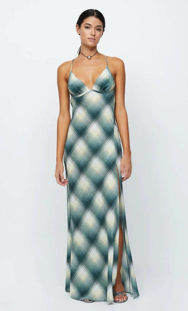 Bec & Bridge Edie Split Maxi Dress in Teal - 8 / Teal - Dresses