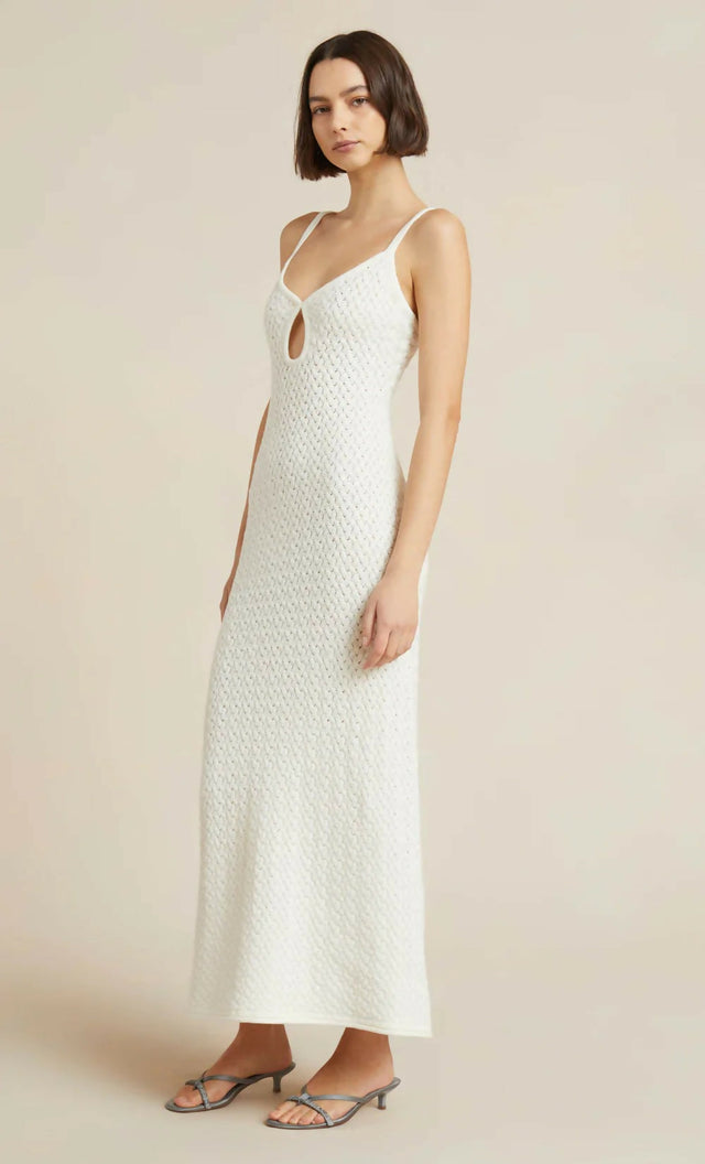 Bec & Bridge Effie Knit Key Maxi Dress - 10 / White - Dresses