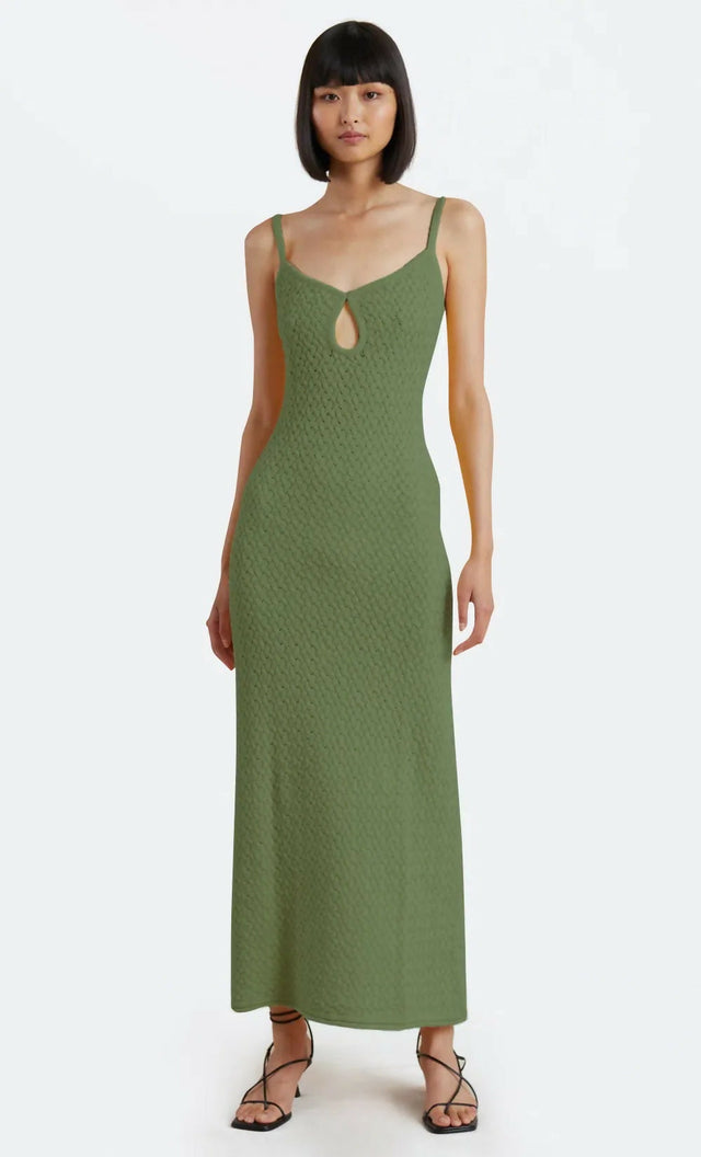 Bec & Bridge Effie Knit Key Maxi Dress Green - 8 / Green - Dresses
