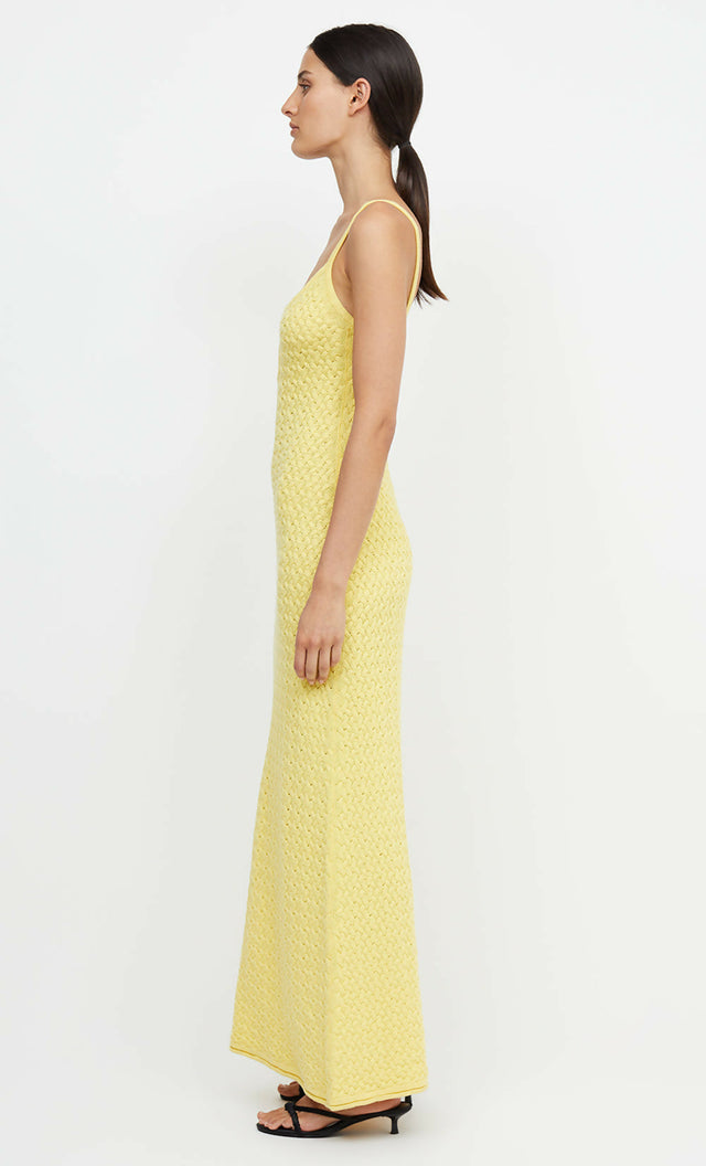 Bec & Bridge Effie Knit Key Maxi Dress Size 10 - 10 / Yellow - Dresses