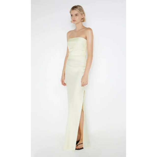 Bec & Bridge Eternity Strapless Maxi Dress Ice Yellow Size AU 10 - 10 / Yellow - Dresses