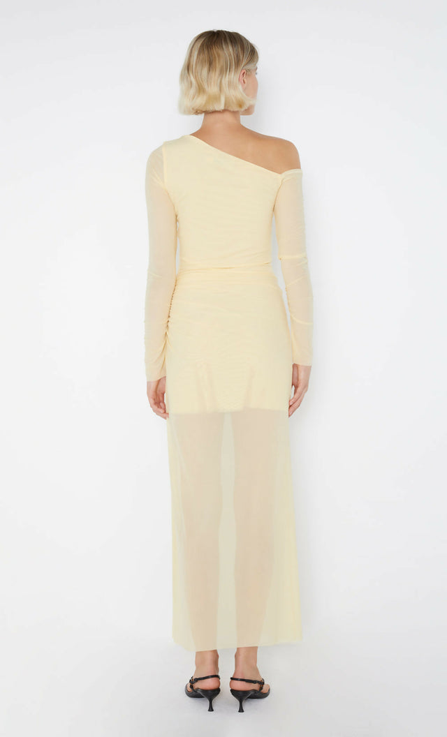 Bec & Bridge Fae Asym Long Sleeve Dress - 8 / Yellow - Dresses