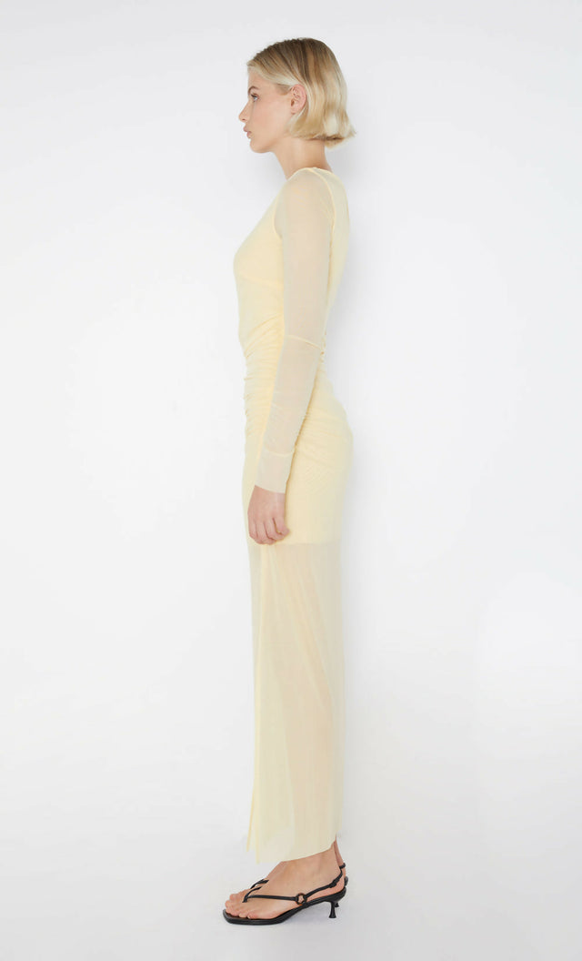 Bec & Bridge Fae Asym Long Sleeve Dress Size 10 - 10 / Yellow - Dresses