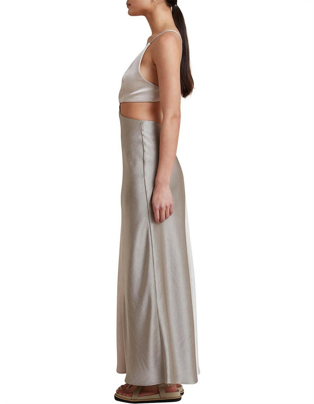 Bec & Bridge Felix V Maxi Dress - 6 / Silver - Dresses