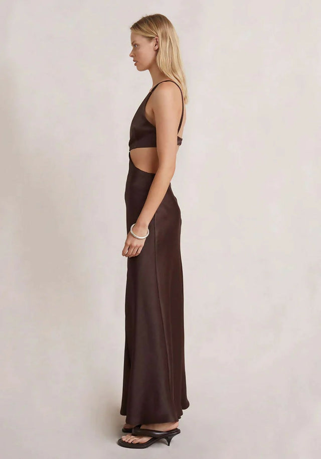 Bec & Bridge Felix V Maxi Dress - 8 / Brown - Dresses