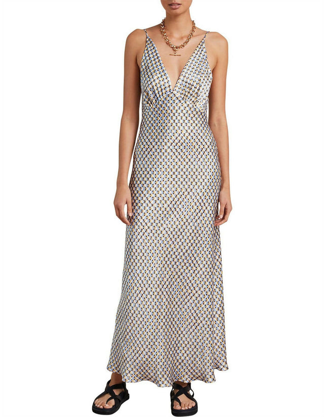 Bec & Bridge Frankie V-Neck Silk Maxi Dress - 8 / Multi - Dresses