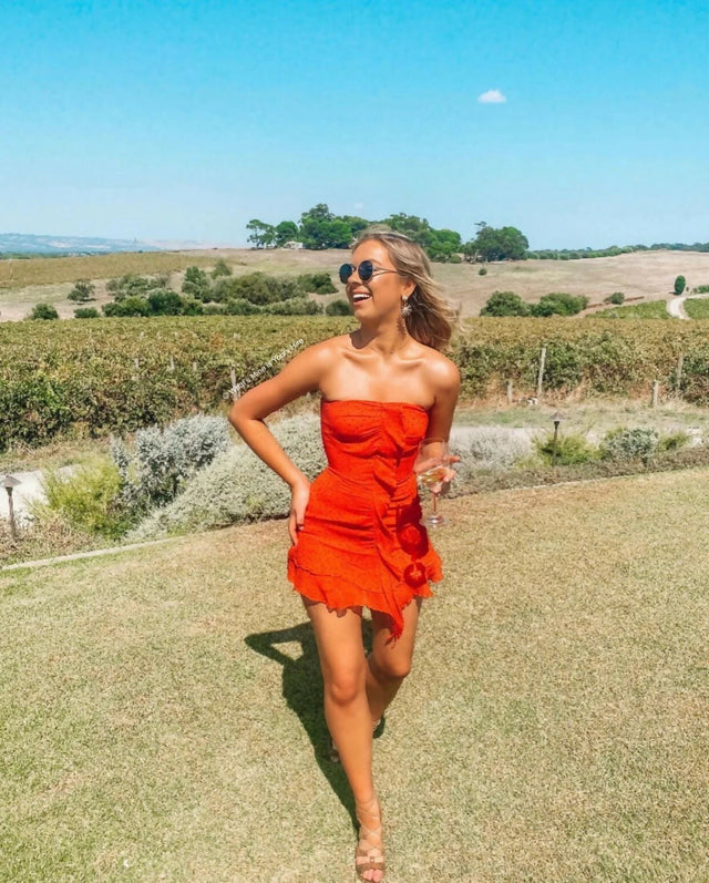Bec & Bridge French Kiss Mini Dress - 6 / Red - Dresses