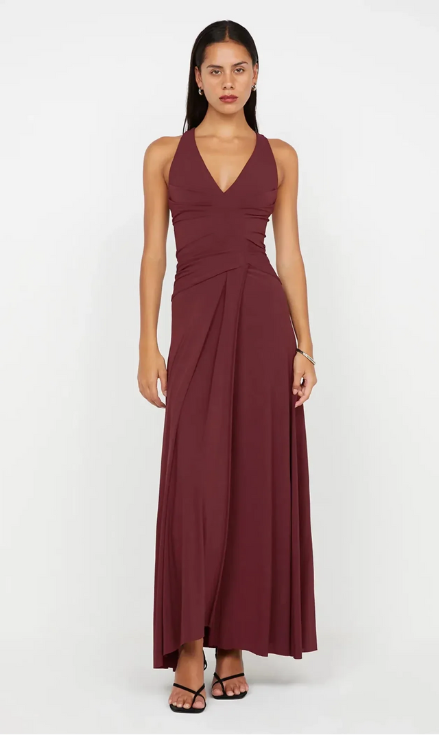 BEC & BRIDGE Greta Gown in Cherry Cola - 8 / Red - Dresses