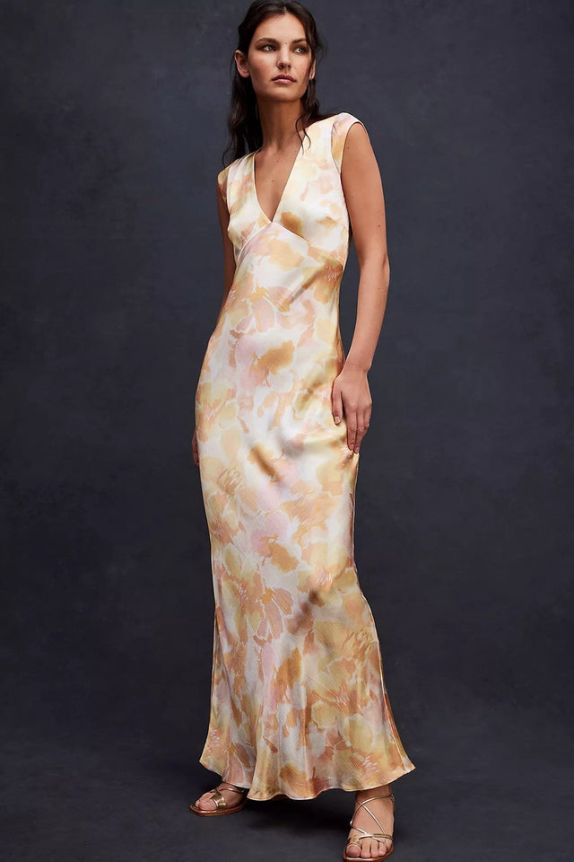 Bec & Bridge Indi V Neck Maxi Dress - 8 / Floral - Dresses