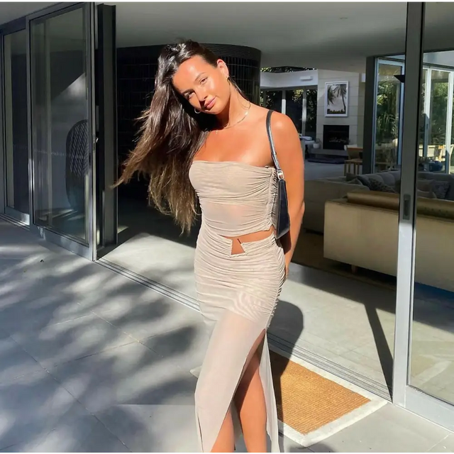 Bec & Bridge ‘Iona’ Taupe Midi - XS / Grey - Dresses