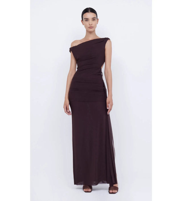 Bec & Bridge Kailani Asym Dress Brown - 8 / Brown - Dresses