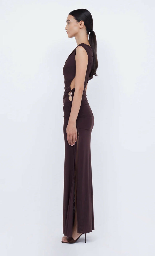 Bec + Bridge Kailani Gown Chocolate Brown - 6 / Brown - Dresses