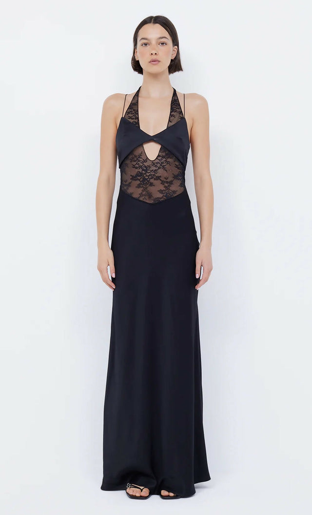 Bec + Bridge Liv Halter Maxi Gown Black - 8 / Black - Dresses