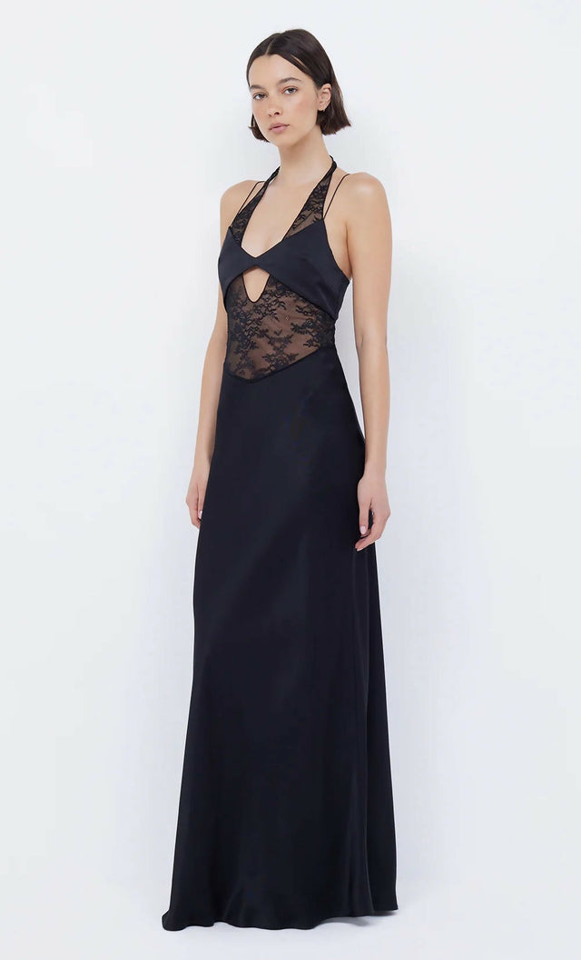 Bec + Bridge Liv Halter Maxi Gown Black - 8 / Black - Dresses
