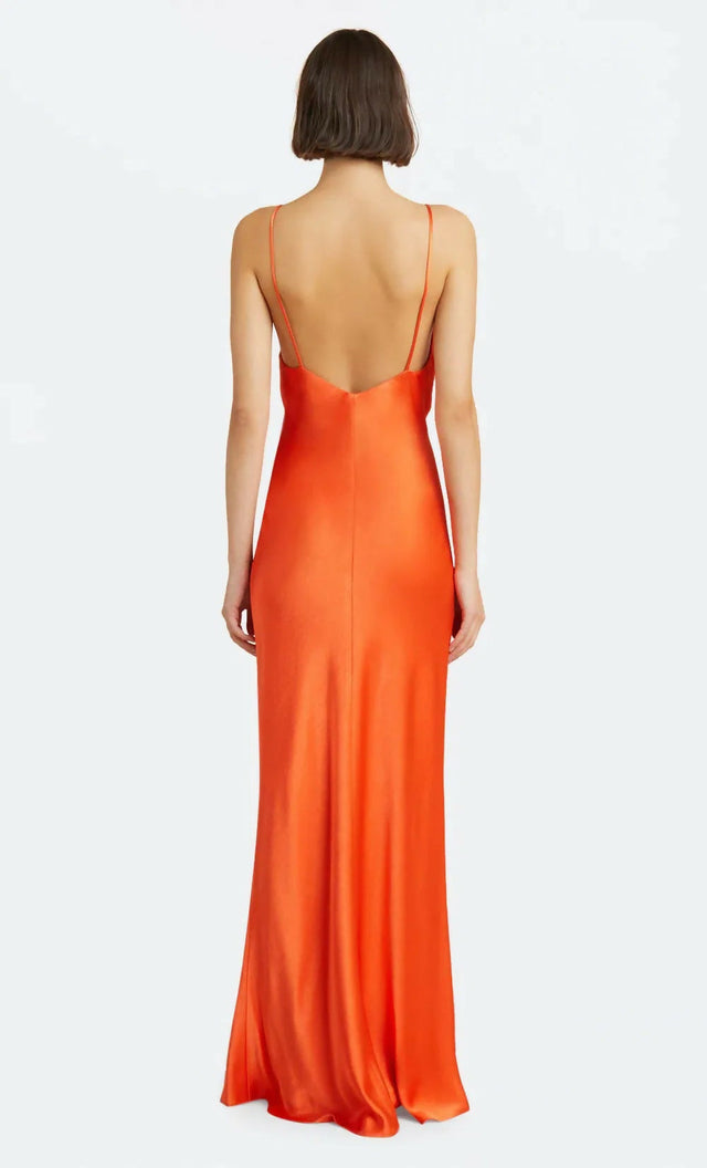 Bec & Bridge Lorelai V Maxi Dress in Fire Red Size AU 8 - 8 / Orange - Dresses