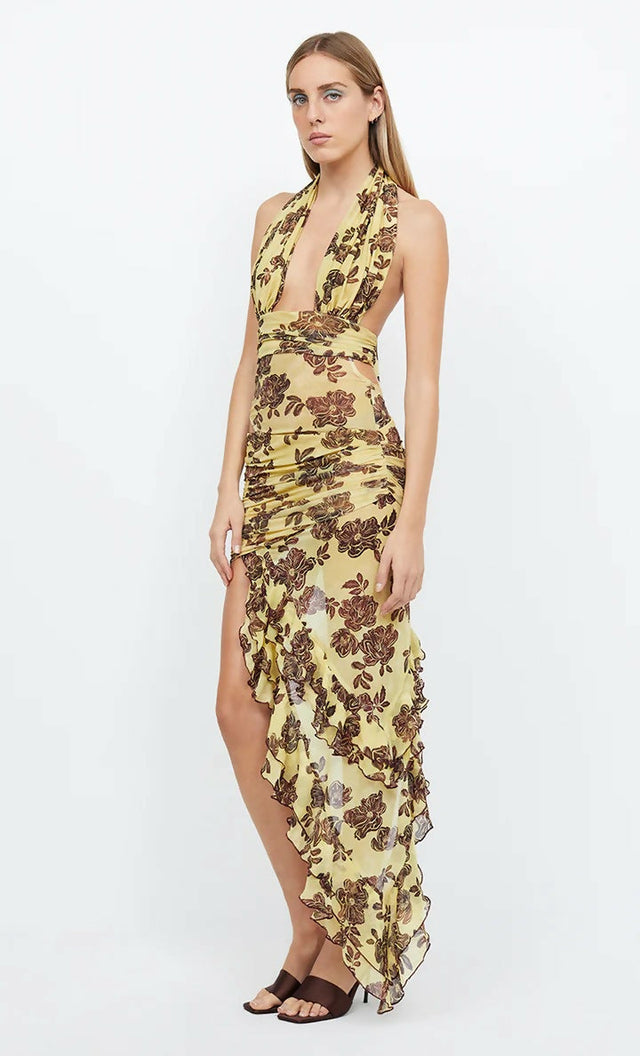 Bec & Bridge Malibu Halter Dress - Floral - 8 / Floral - Dresses