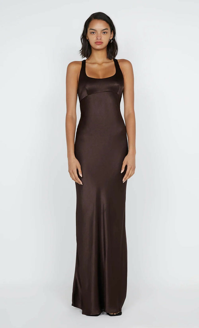 Bec + Bridge Maxina Crossover Dress in Dark Chocolate - Dresses