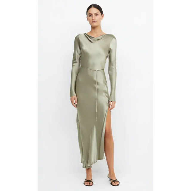 Bec & Bridge ‘Moondance’ Long Sleeve Sage Maxi - 6 / Green - Dresses