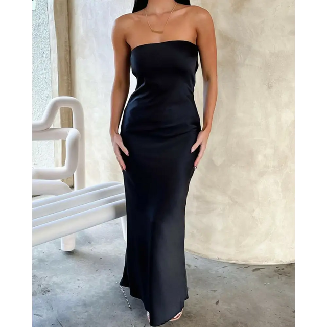 Bec & Bridge ‘Moondance’ Satin Maxi - XS / Black - Dresses