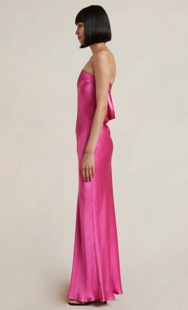 Bec & Bridge Moondance Strapless Midi Dress - 6 / Pink - Dresses